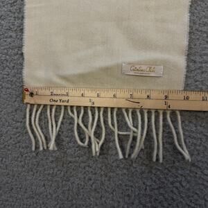 Cristina Chiti Ivory Italian Wool Scarf Shawl Tassel Fringe